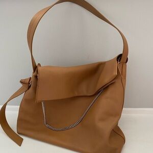 ALLSAINTS Foldover Chain Leather Handbag